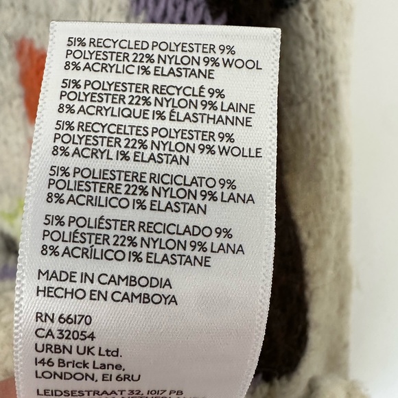 BDG Becca Cottage Printed Brushed Knit Oversized Cardigan S - Picture 5 of 5